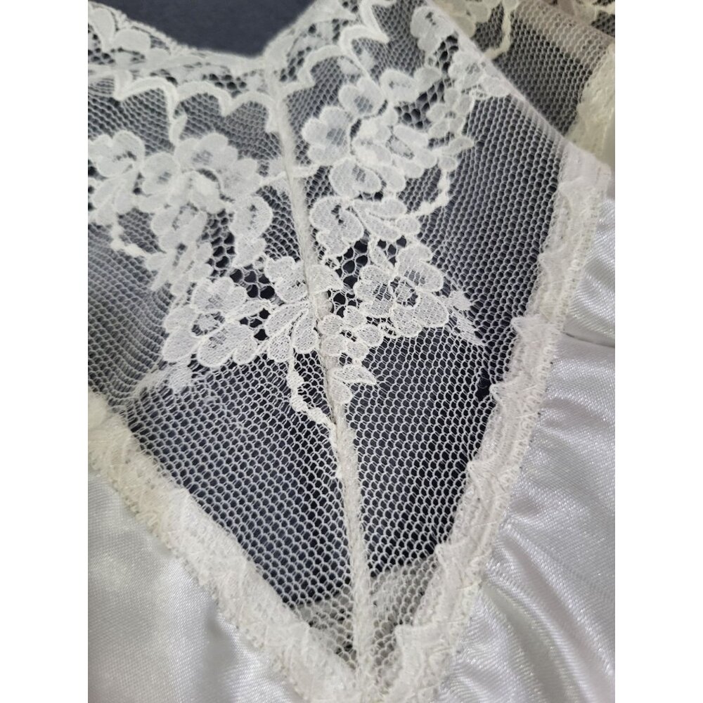 Body Chic Women's SZ 36 Slip Nightgown Lace Midi Cottage Fairy Bridal USA *FLAW - Picture 8 of 12
